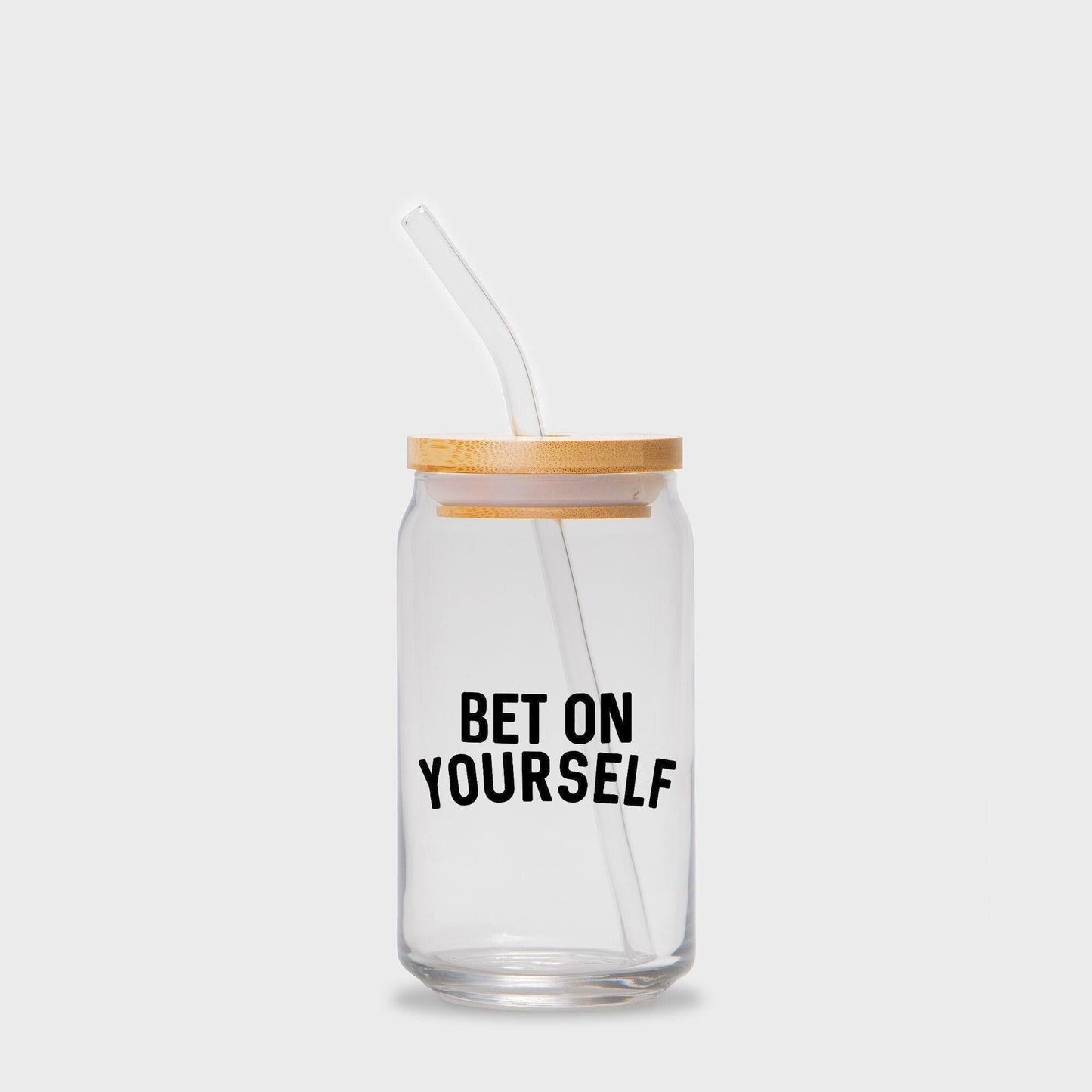 Shop the Bet On Yourself Glass Drinkware at Up & Comer. Free shipping!