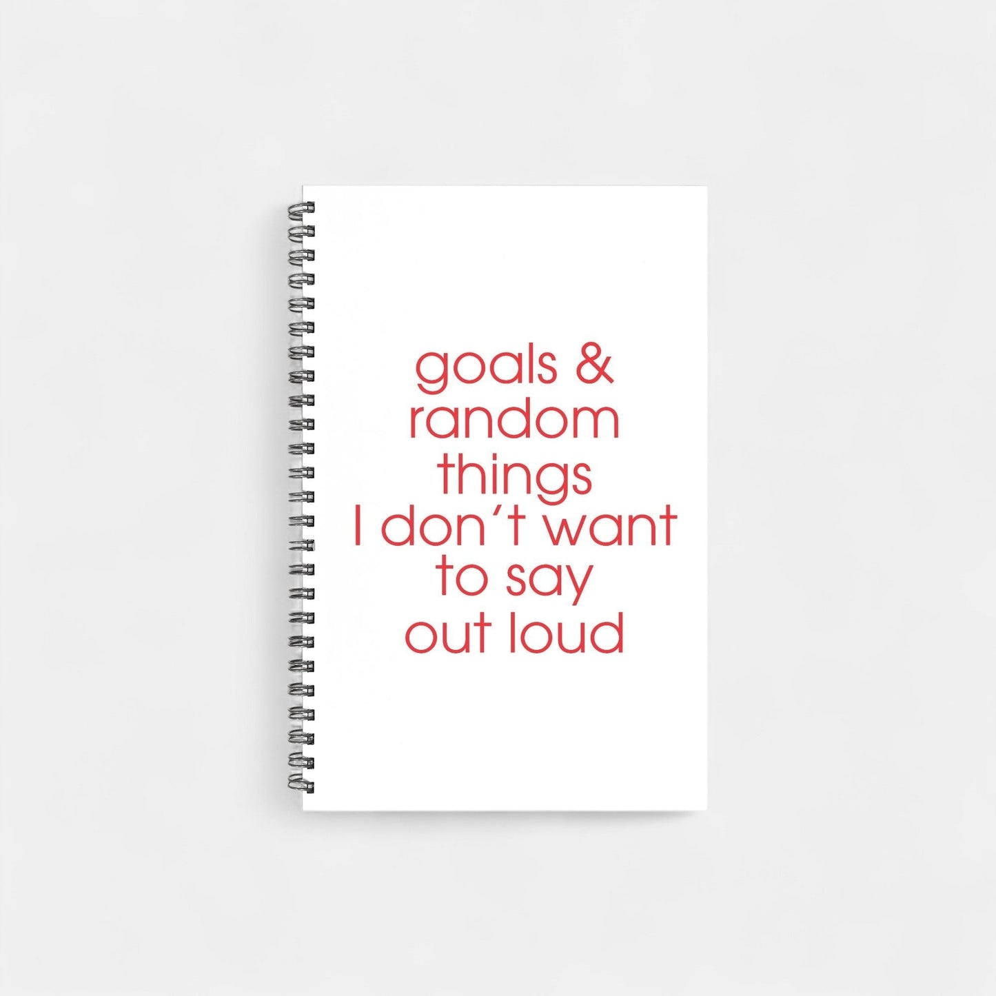 Shop the Goals & Random Things I Don’t Want to Say Out Loud Notebooks at Up & Comer. Free shipping!