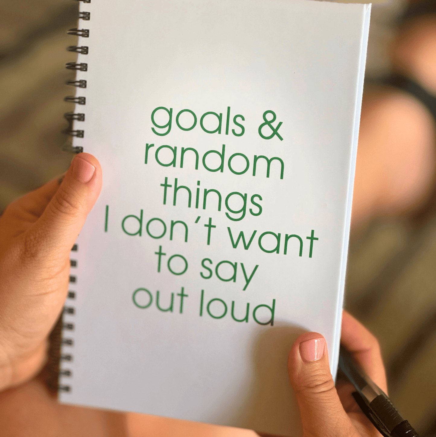 Shop the Goals & Random Things I Don’t Want to Say Out Loud Notebooks at Up & Comer. Free shipping!