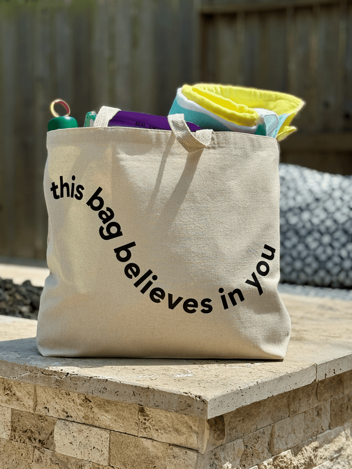 Shop the This Bag Believes In You Tote Bags at Up & Comer. Free shipping!