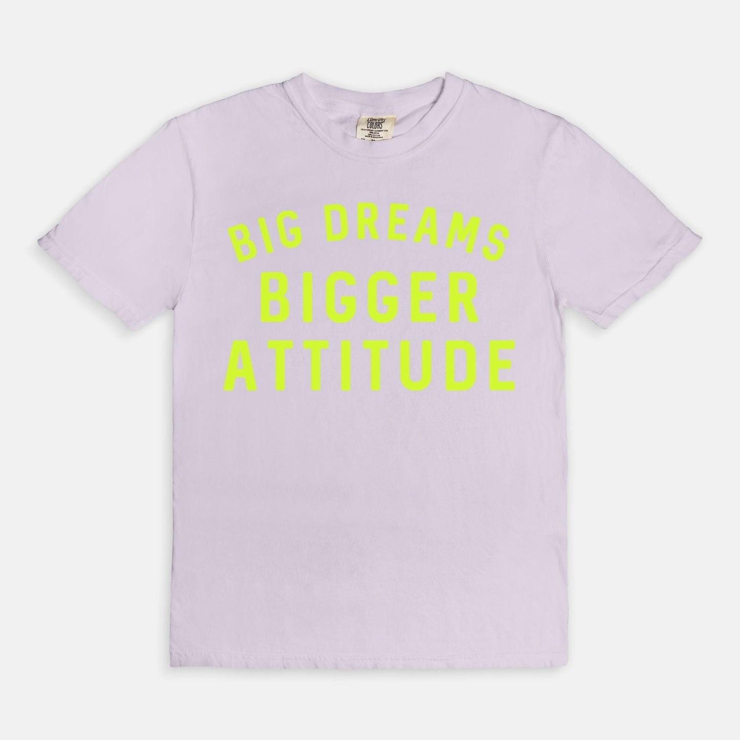 Shop the Big Dreams Bigger Attitude T-Shirt in Orchid. Free shipping. Buy today at Up & Comer!