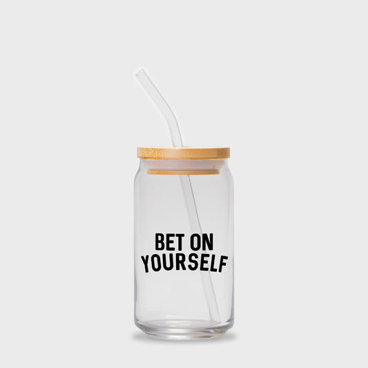 Shop the Bet On Yourself Glass Drinkware at Up & Comer. Free shipping!
