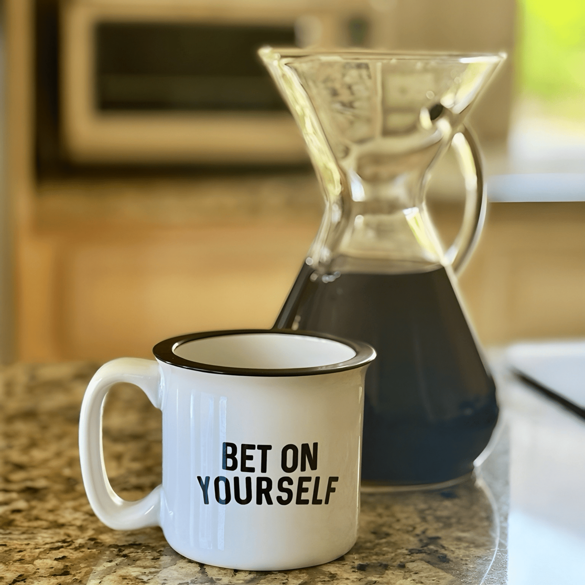 Shop the Bet On Yourself Mug Mugs at Up & Comer. Free shipping!