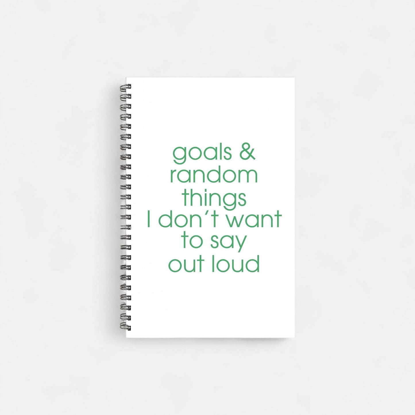Shop the Goals & Random Things I Don’t Want to Say Out Loud Notebooks at Up & Comer. Free shipping!
