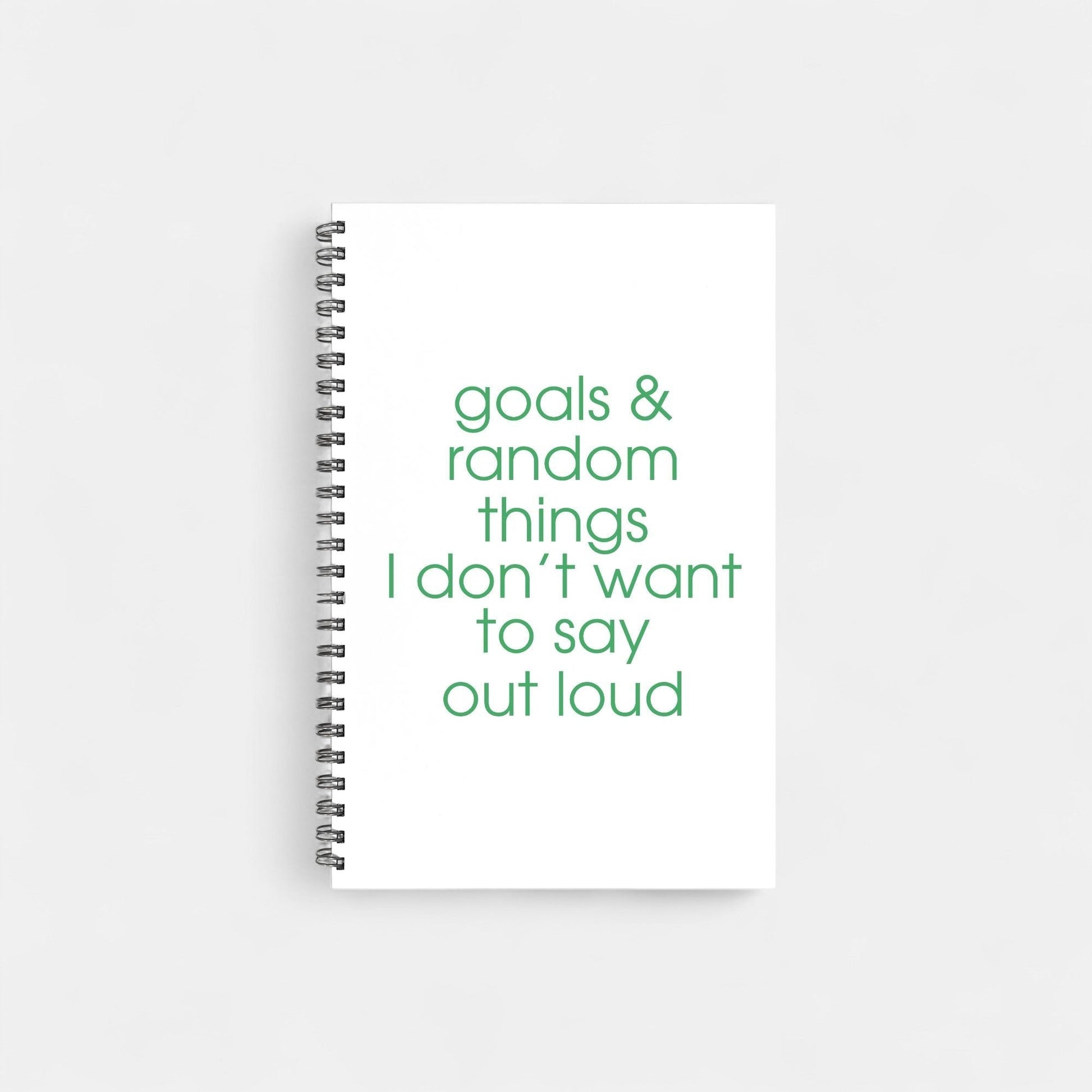 Shop the Goals & Random Things I Don’t Want to Say Out Loud Notebooks at Up & Comer. Free shipping!