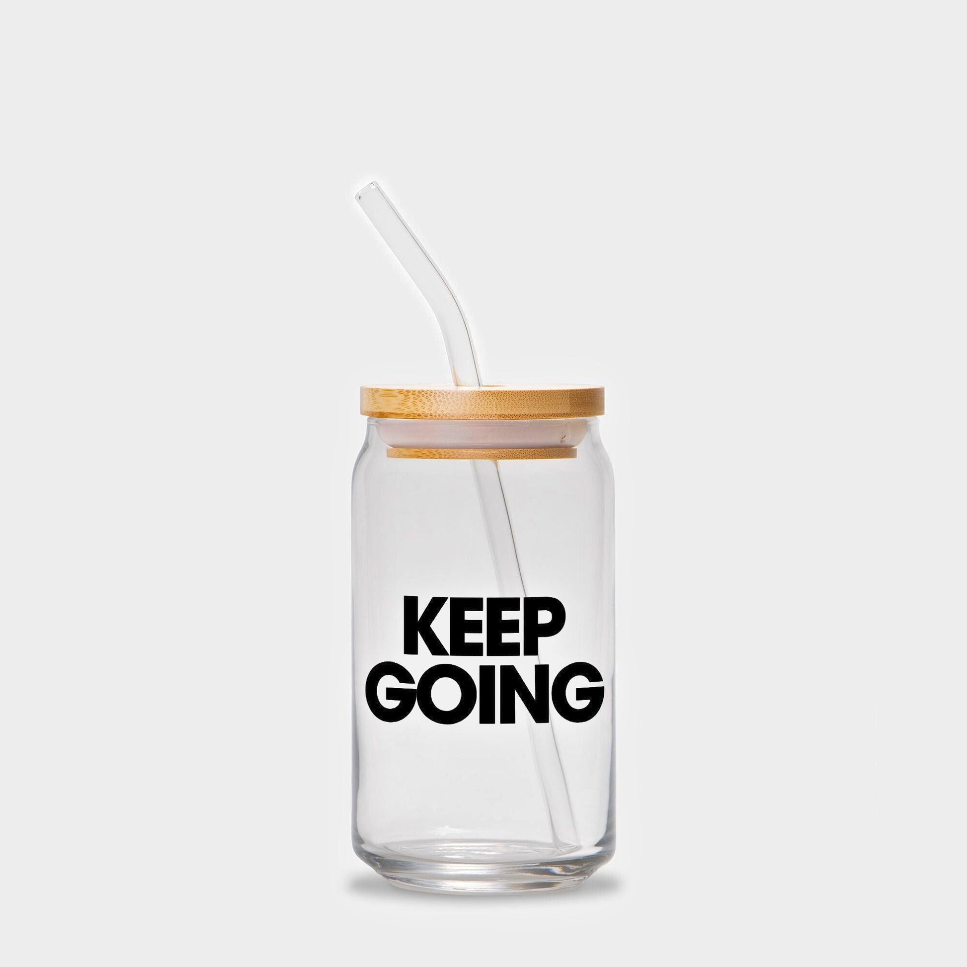 Shop the Keep Going Glass Drinkware at Up & Comer. Free shipping!