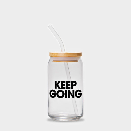 Shop the Keep Going Glass Drinkware at Up & Comer. Free shipping!