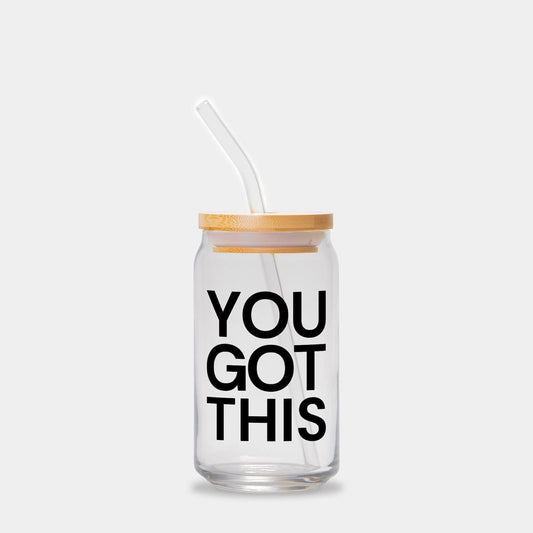 Shop the You Got This Glass Drinkware at Up & Comer. Free shipping!